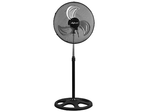 Avant Ventilador de pie | Pack de 2 unidades Ventilador de Pie Industrial 70W | Altura 45 Cm Regulable |Ventilador Silencioso Color Negro, Oscilante con 3 velocidades.