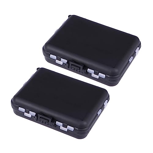 Toyvian 2Pcs Fishing Accessory Storage Supply Multi Function Tackle Organizer Boxes Portable Fishing Gear Container with Compartments Durable and Lightweight Design for Easy Carrying