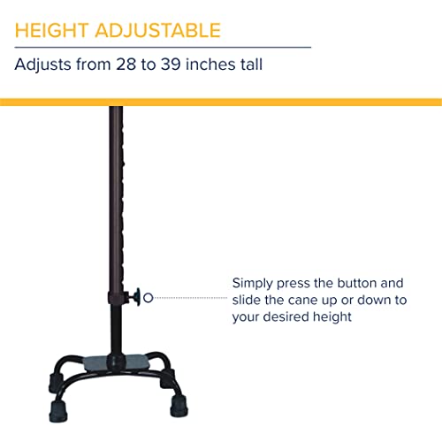 Hugo 731-850 Adjustable Quad Walking Cane, Black #TOP2