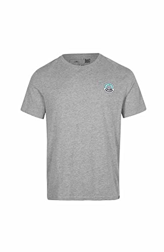 O'NEILL Men's State Emblem T-Shirt, 18013 Silver Melee, X Small