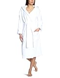 bademantel weiss damen mit kapuze SCHIESSER Bademantel Frottee Damen aus 100 % Baumwolle mit zwei Fronttasche und Kapuze in Uni weiß