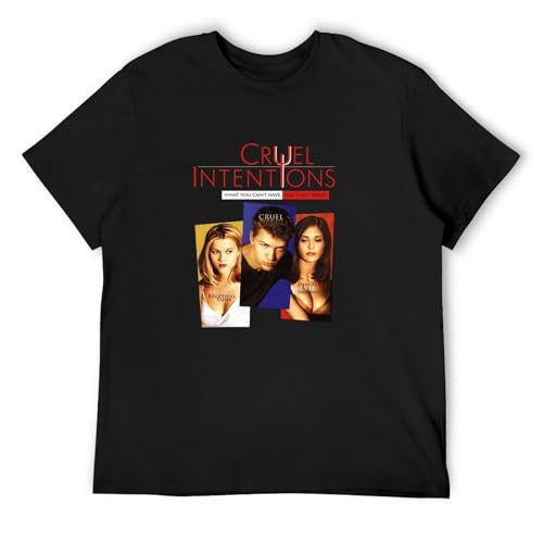 Photo de Cruel Intentions Sarah Michelle Gellar Ryan Phillippe Reese Movie Film Men's T-Shirt Graphic Shirts Unisex Black Tee XXL
