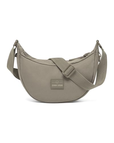 Johnny Urban Crescent Bag Women Men Grey - Ally Small - Small Cross Body Bag Ladies - Sling Shoulder Bags in Half Moon Shape - Womens Dumpling Bags with Adjustable Strap