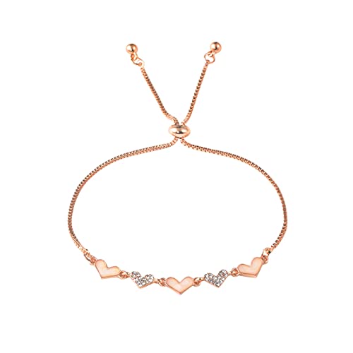Generisch Pulsera de acero inoxidable para mujer con cristal de 16 + 4 cm de infinito dorado viene en caja de regalo para niños, pulseras con purpurina, pulseras para parejas, joyas para mujer,
