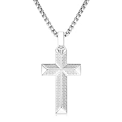 Silver Rivets Cross Necklace