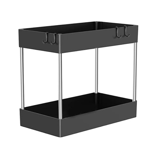 シンク下収納オーガナイザー - バスルームシンク下オーガナイザー、2段アンダーキッチンバスルームシンクオーガナイザー | 多目的キャビネット収納棚、バスルームオーガナイザー、パントリーオーガナイザー、ストレージ