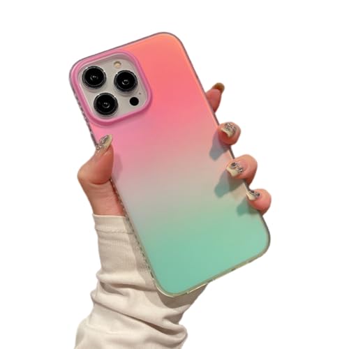 Coque iPhone 15 Pro antichoc mate aurora laser violet dégradé