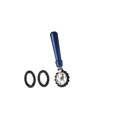 MARCATO DESIGN 8337BL Atlas Pasta Pastry Dough Cutter Crimper 3 Interchangeable Wheels, Made