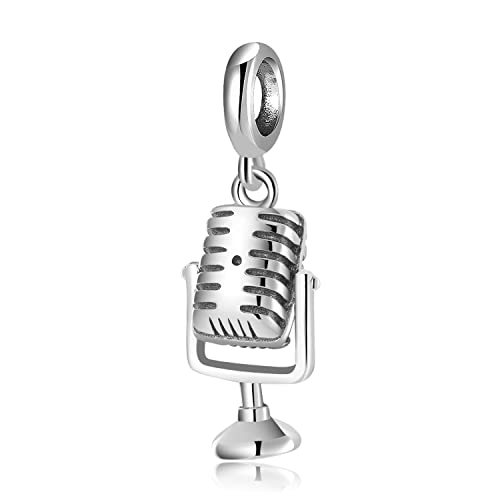 Charm Cantante Microfono Vintage Musica Anni '30 in argento 925 - Les Folies per Pandora