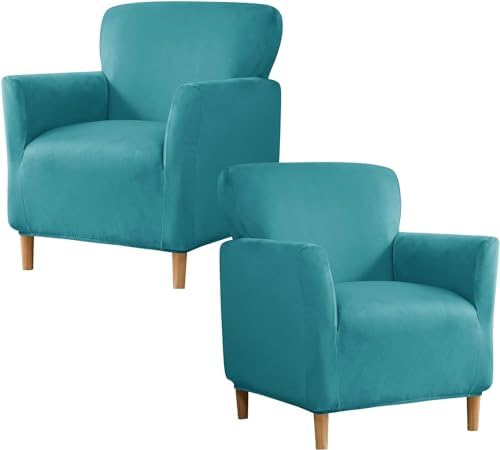 MCNDSI Banquet Armchair Slipcovers Armchair Slipcovers Chair Cover Velvet Armchair Sofa Slipcovers Removable Couch Covers For Living Room Home Decoration (Color : #1, Size : 1pc)