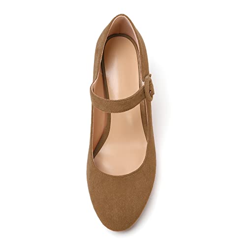 Zamikoo Women's Block Heel Mary Jane Pumps, Round Toe Chunky Mid Heels, Pumps Shoes for Office Work Church Wedding Dress 2.5 Inch3