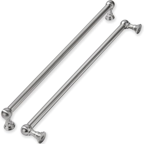 khtumeware 1 Pack Appliance Handle Pull 24 Inch Hole Center Solid Brushed Nickel Cabinet Pulls Heavy Duty Vintage Cabinet Handles for cabinets Dressers Kitchens Handles Bathroom cabinets