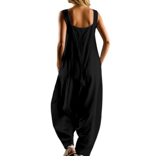 Mono elegante para mujer en lino suave con caída ligera de pierna ancha 3