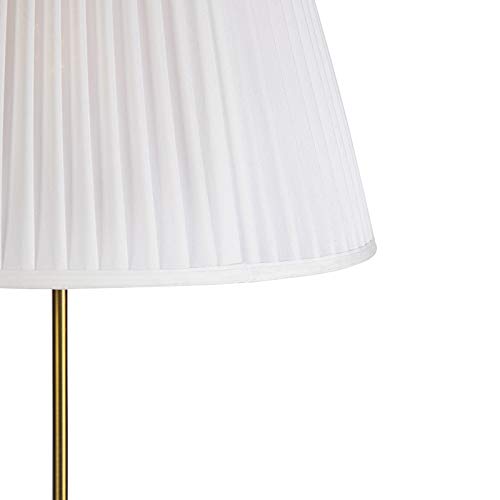 Qazqa parte fl - Lampada da terra con paralume Rustico - 1 luce - Ø 450 mm - Crema - Rustico - Soggiorno I Camera da letto I Sala da Pranzo I Cucina