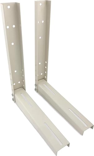 CAEXVEN Soportes Aire Acondicionado Exterior 500x500mm | Escuadras Universales Ajustables para Compresor | Instalación Pared | Alta Resistencia