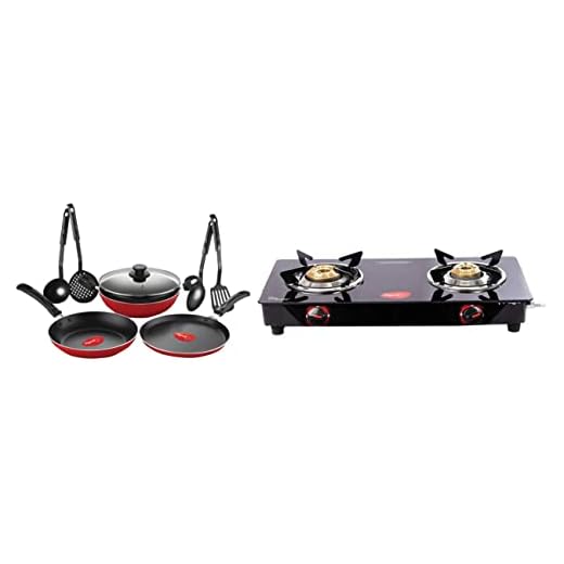 Pigeon 2 burner Gas Stove & Cookware Combo