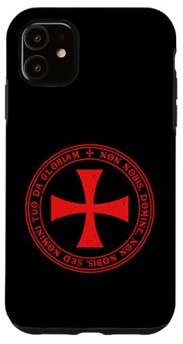 Knights Templar Cross Motto Emblem | Christianity Black Case for iPhone 11