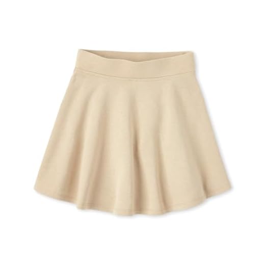 The Children's Place girls Uniform Active French Terry Skort Pants, Sandy, 10 12 US