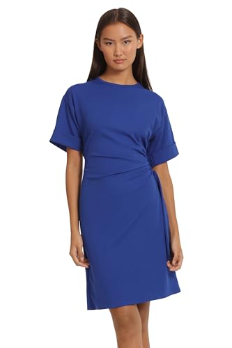 Image of Donna Morgan Women's Sleek and Sophisticated Side Ruched Ad Tie Detail Dress Workwear Event Occasion Guest of