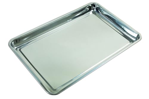 Stainless Steel Low Profile Drip Tray DIY Oil Floor Contamination Oil & Fuel Drip Tray Pan Car Bike 60cm x 40cm x 48mm