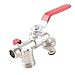 1/2 Brass Faucet - 90 Degree Double Valve Sink Faucet - Home Outdoor Garden Tool - No Water Leakage