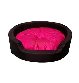 Gorgeous Reversable Black,Pink Color Round Shape Ultra Soft Ethnic Designer Bed for Dog/Cat (Export Quality) Size-Medium