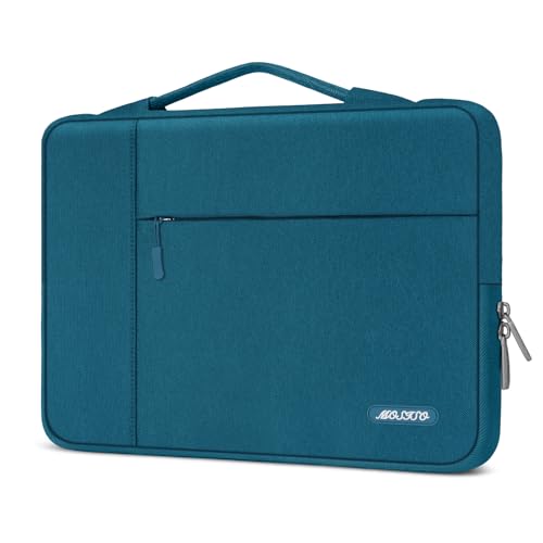 Image of MOSISO Laptop Case 16 inch, 15-15.6 inch Laptop Sleeve with Handle Compatible with MacBook Pro 16 inch, HP, Acer, Dell, Lenovo, ASUS Notebook, Polyester Multifunctional Computer Bag, Deep Teal