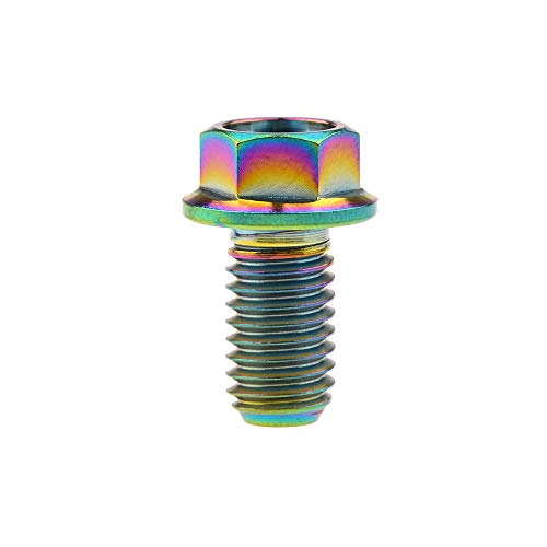 Tornillos hexagonales de titanio M8 con cabeza de brida pequeña color arco iris 3