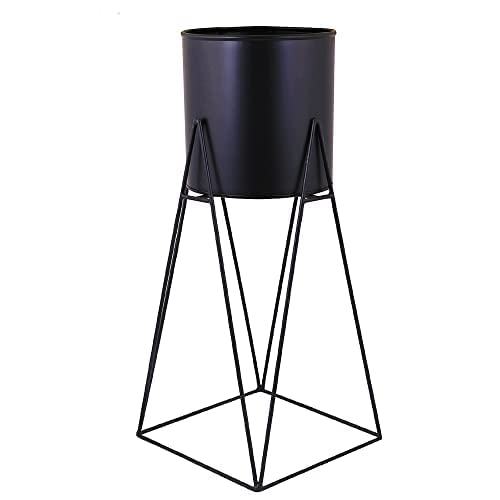 NAYRA Metal Black Metal Round Planters Pot Holder Flower Pot With Metal Square Shape Legs Stand Indoor Living Room Outdoor in Square Base Planters(Black Large) (B0BN6L8CC3) Amazon Price History, Amazon Price Tracker