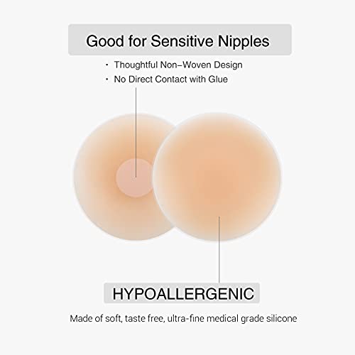 Voch Gala 5 Pairs Nipple Covers For Women Reusable Sticky Adhesive Silicone Breast Nipple Pasties Petals With Exquisite Travel Box #TOP3