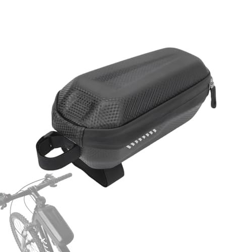 Fuerdich Bike Top Tube Bag, EVA Hard Shell Layered Waterproof Bicycle Cycling Front Tube Bag, Bag Cycling Accessories Pouch