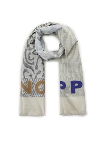 CODELLO WOVEN SCARF COTTON MIX LEO QUOTE bl - 50X180CM