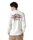 [Avirex] [アヴィレックス] FADE WASH VINTAGE LABEL EAGLE T-SHIRT フェイドウォッシュ ヴィンテージ ラベル イーグル 長袖 Tシャツ メンズ M 033 オフホワイト 783-5130013