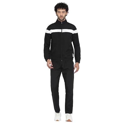 Image of YUUKI MEN MENS NSP CNS TS 1 Track Suit, BLACK /WHITE, L