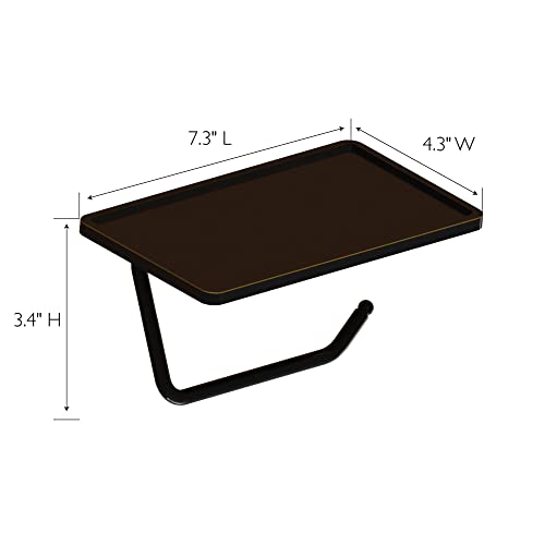 Image of Design House 542829-ORB Millbridge Contemporary Wall-Mounted Toilet Paper Holder with Shelf for Bathroom Oil Rubbed Bronze