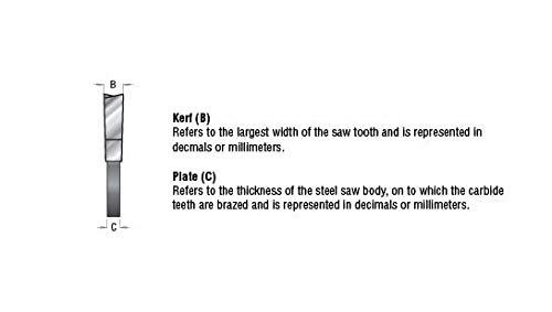 Amana Tool Mamba MA8560 Carbide Tipped Thin Kerf Circular Saw Blade for Wood Plywood, Laminate, 8-1/2 Inch Dia x 60T, ATB+F, 8 Deg, 5/8 Bore, Fine Cut