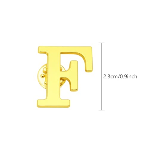 Image of 10Pack A-Z 26 Letters Pins Brooches Silver Plated Metal Broaches Pins-GOLD Initial Breast Brooch pin Tack Name Personalized Gifts for Women Men