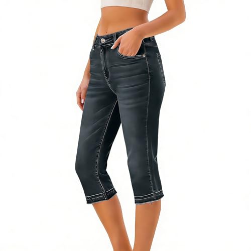 Jeggings 3/4 stretch taille haute léger et confortable - 4
