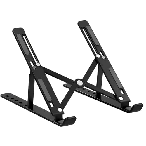 AEIOPRS Support pour Ordinateur Portable Support PC réglable et refroidissant Support Pliable en Plastique et Silicone pour Ordinateurs Portables et tablettes