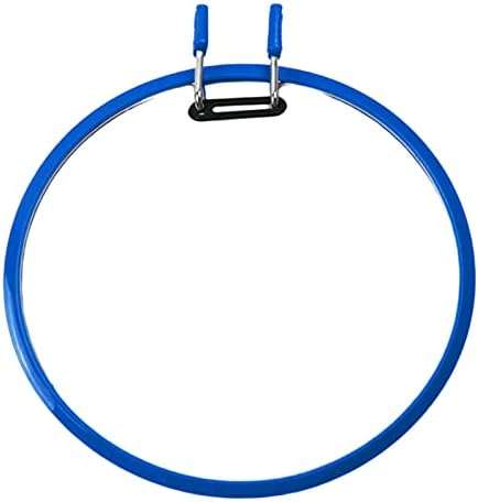 Harilla 22cm Embroidery Hoop Circle Stitch Plastic Spring Tension Adults Beginners Needlework Crafts Display Tool Supplies Sewing Favor, Blue, 22cm