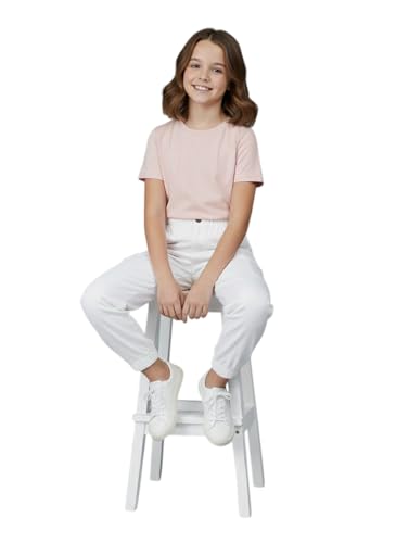 Image of Amazon Brand - Jam & Honey Girls Cotton Rich Jogger Jeans | Elasticated Waistband Cargo Jean | Jeggings | Age 2-13 Years