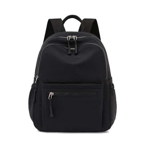Image of Tanweibago Mini Nylon Women Backpacks,11L Small Ladies backpacks Casual Lightweight Women Shopping Travel Daypack (Z1-black)