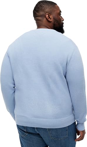 Pull col rond Tommy Hilfiger coupe confortable homme bleu taille 3XL - 3