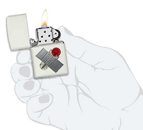 Encendedor Zippo bolsillo diseño textura blanca miniatura 5