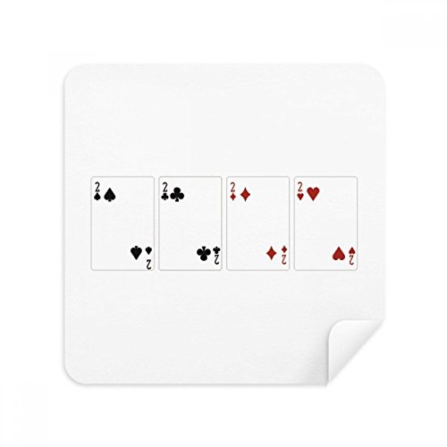 Nettoyage téléphone et lunettes avec le tissu en suède imprimé heart spade diamond club