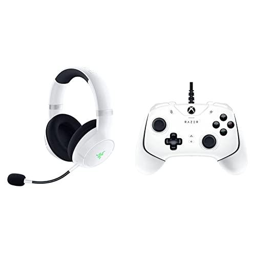 Razer Wolverine V2 Wired Gaming Controller + Kaira Pro Wireless Gaming Headset Bundle for Xbox Series X|S, Xbox One, PC - White
