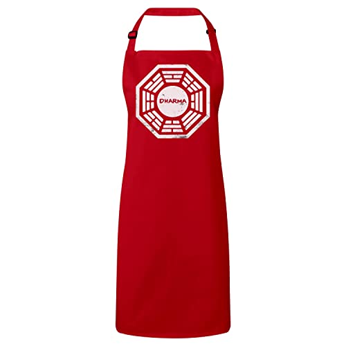 Tablier cuisine Dharma Initiative rouge le cadeau geek cinéma parfait