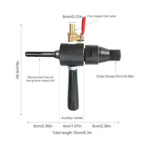 Outil de perceuse à eau avec adaptateur pour marteau et foret - 6