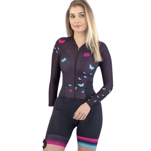 Combinaison de cyclisme une pièce jaune à manches longues pour femme du XS au 3XL