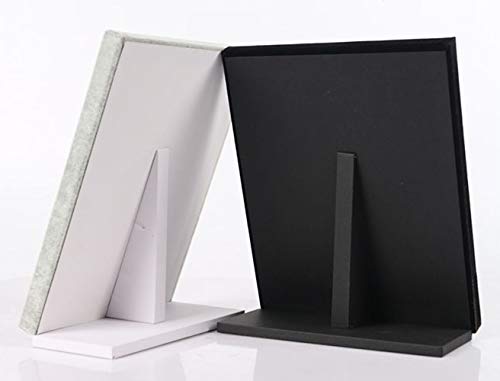 Homeanda Black Velvet L-Shaped 50 Slots Ring Earring Jewelry Display Tray Organizer Holder (L-Shaped 50 Slots-Black) #TOP2
